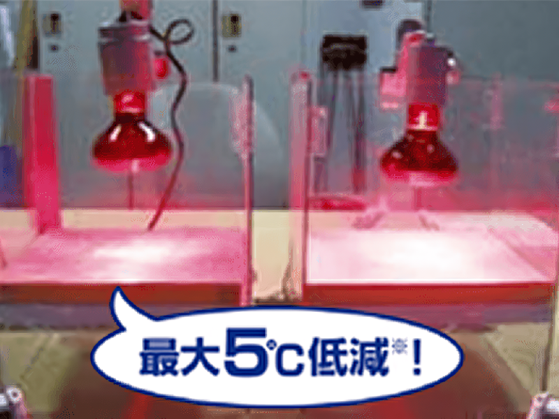 アルミ蒸着不織布(片面)で効果的な遮熱が可能