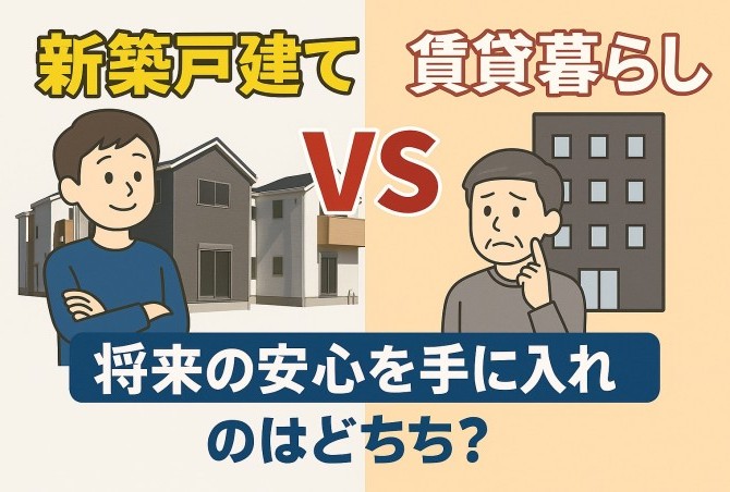 【新築戸建て vs 賃貸暮らし】将来の安心を手に入れるのはどっち？｜マイホーム購入が有利な理由